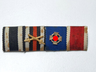 4er Bandspange mit Volkspflegemedaille, Breite 61mm