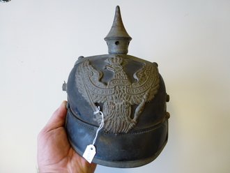 Preussen, Helm für Mannschaften der Kürassiere, unberührtes Kammerstück. Innenfutter desolat, sonst einwandfrei