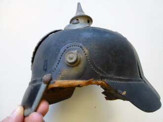 Preussen, Helm für Mannschaften der Kürassiere, unberührtes Kammerstück. Innenfutter desolat, sonst einwandfrei