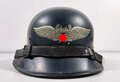 Stahlhelm Luftschutz, in allen Teilen originales Stück, ungereinigt