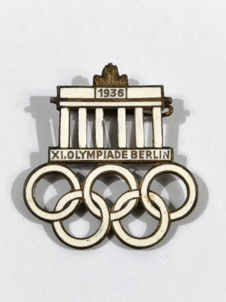 Olympische Spiele 1936 Berlin, Emailliertes Abzeichen Olympiade Berlin 1936