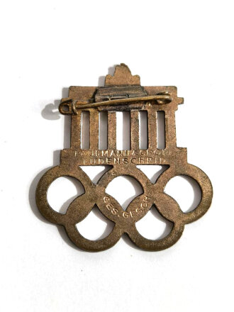 Olympische Spiele 1936 Berlin, Emailliertes Abzeichen Olympiade Berlin 1936