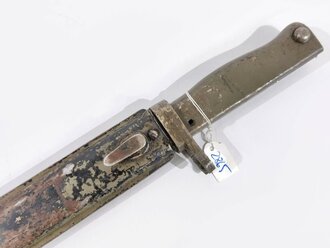 1.Weltkrieg, Ersatz Seitengewehr mit Stahlblechscheide. Originallack , guter Zustand