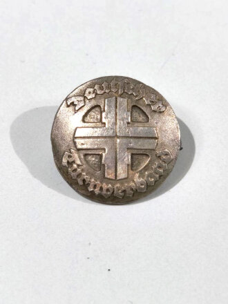Deutscher Turnverband in der Tschechoslowakei, Mitgliedsabzeichen silber 2. Form, Durchmesser 16mm