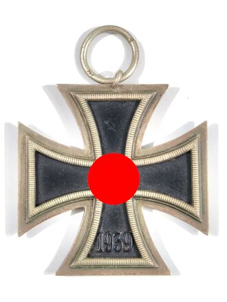 Eisernes Kreuz 2. Klasse 1939 mit Hersteller 132 im Bandring für " Franz Reischhauer, Oberstein ", Magnetischer Eisenkern, Hakenkreuz mit voller Schwärzung, seltener Hersteller
