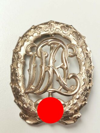Deutsches Reichsportabzeichen DRL in Silber, getragenes Stück