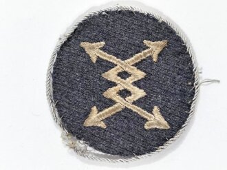 Luftwaffe, Ärmelabzeichen Luftnachrichtenpersonal mit Fernsprechprüfung mit silbernen Kordel umrandet, diese Defekt