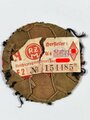 Deutsches Jungvolk Armscheibe, getragenes Stück, Rückseitig mit RZM Etikett