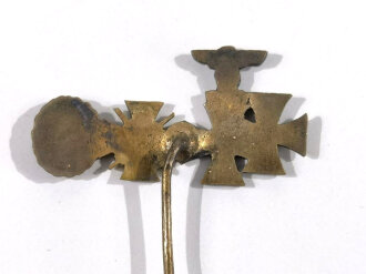 Miniatur mit Wiederholungsspange zum Eisernen Kreuz 1. Klasse 1914, Größe 9mm