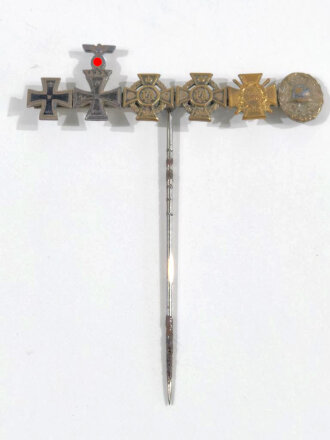 Miniatur Wiederholungsspange, Oldenburg Kreuz 1. und 2. Klasse, 9mm