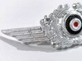 Luftwaffe " Kokarde mit Schwinge für die Schirmmütze " Aluminium, Splinte vorhanden