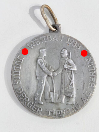 Westwall Medaille"Limes Abschnitt Karlsruhe" Westbau 1938