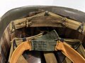 U.S. post war steel helmet , 1868 dated Mitchell cover, rear seam shell, reused WWII liner