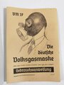 Volksgasmaske 37 für Frauen , sehr guter Zustand, im originalen Umkarton mit Gebrauchsanweisung