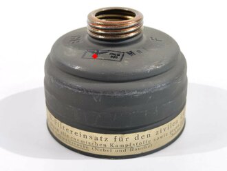 "S-Filtereinsatz für den zivilen Luftschutz" Hersteller Auer, datiert 1939