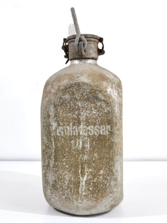 10 Liter Trinkwasser Kanne der Wehrmacht. Originallack, Deckel schliesst
