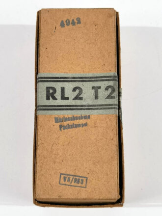 Kriegsmarine Röhre RL 2 T2, Originalverpackt, Funktion nicht geprüft