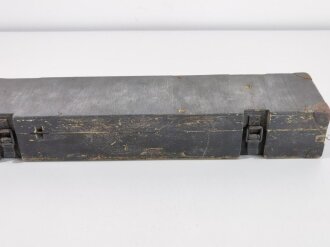 Luftwaffe, Transportkasten " Ziellinienprüfer 5 für Kaliber 30mm ( Maschinenkanone ) FL 62080. Originallack