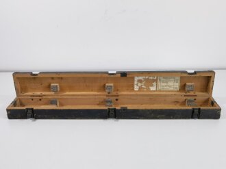 Luftwaffe, Transportkasten " Ziellinienprüfer 5 für Kaliber 30mm ( Maschinenkanone ) FL 62080. Originallack