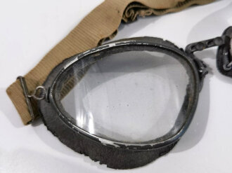 Luftwaffe Windschutzbrille für fliegendes Personal, die Gummiwülste trocken