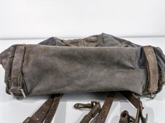 Rucksack Luftwaffe, stark getragenes, ungereinigtes Stück, datiert 1936