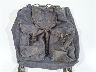 Rucksack Luftwaffe, stark getragenes, ungereinigtes Stück, datiert 1942