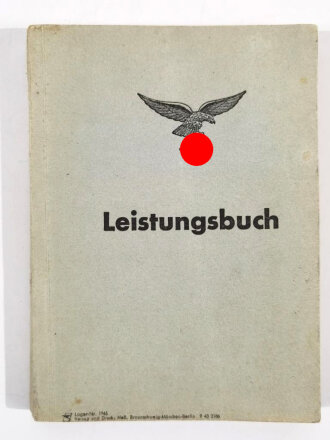 Luftwaffe Leistungsbuch eines Bordschütze im...