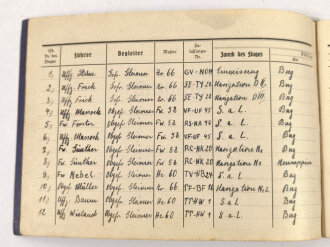 Luftwaffe Flugbuch eines Flugzeugführerbegleiters mit 28 bestätigten Flügen  ( Wohl Schulflügen)  1941