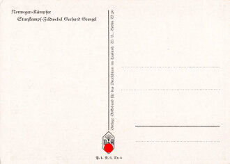 Ansichtskarte Luftwaffe "Norwegen Kämpfer - Ritterkreuzträger Sturzkampf Feldwebel Gerhard Grenzel"
