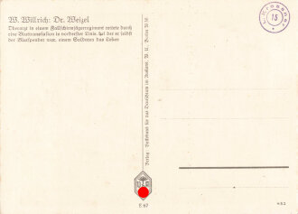 Ansichtskarte Luftwaffe " W. Willrich: Dr. Weizel - Oberarzt in einem Fallschirmjägerregiment"