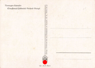 Ansichtskarte Luftwaffe "Norwegen Kämpfer - Ritterkreuzträger Sturzkampf Feldwebel Gerhard Grenzel"
