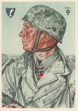 Ansichtskarte Unsere Luftlandetruppen " W. Willrich: Ritterkreuzträger Hauptmann Delica"