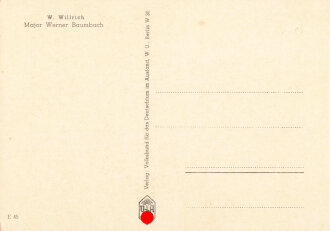 Ansichtskarte Luftwaffe " W. Willrich - Ritterkreuzträger mit Eichenlaub Major Werner Baumbach"