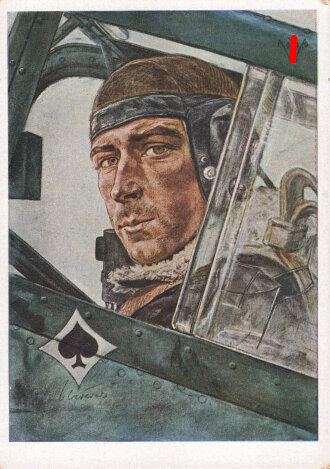 Ansichtskarte Luftwaffe " W. Willrich - Oberstleutnant Mölders"