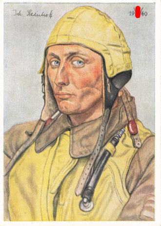 Ansichtskarte Unsere Luftwaffe " W. Willrich: Oberleutnant Steinhoff - Staffelkapitän einer Jagdstaffel"