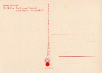 Ansichtskarte Unsere Luftwaffe " W. Willrich: Oberleutnant Steinhoff - Staffelkapitän einer Jagdstaffel"