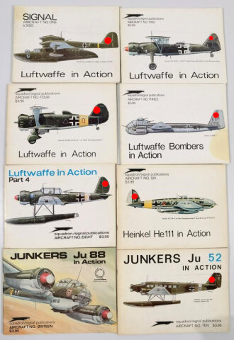 8 Ausgaben "Squadron/Signal" zum Thema Flugzeug, alle leicht gebraucht