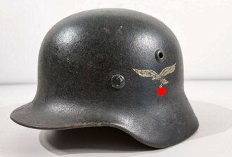 Luftwaffe Stahlhelm Modell 1940. Zusammengehöriges, in allen Teilen originales Stück in gutem Gesamtzustand