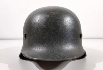 Luftwaffe Stahlhelm Modell 1940. Zusammengehöriges, in allen Teilen originales Stück in gutem Gesamtzustand