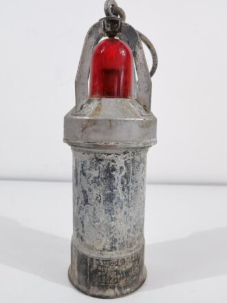 Luftwaffe Hinderniskennzeichnung , Panzerhandlampe Fl 56211.  Ungereinigtes Stück, KEIN VERSAND NACH ÜBERSEE