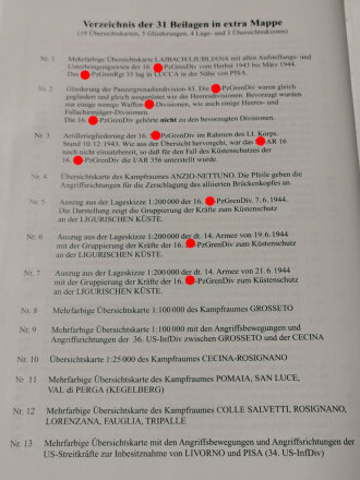 "Im Gleichen Schritt und Tritt - Dokumentation der 16. SS-Panzergrenadierdivision Reichsführer-SS mit Mappe mit 31 Beilagen komplett", ca.800 Seiten, gebraucht