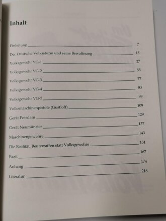 "Volksgewehre - Die Langwaffe des Deutschen Volkssturm", 220 Seiten, DIN A5, gebraucht