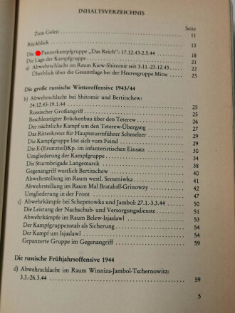 "Division Das Reich der Weg der 2. SS-Panzer-Division 1943-1945 Teil V", 621 Seiten, ca DIN A5, gebraucht