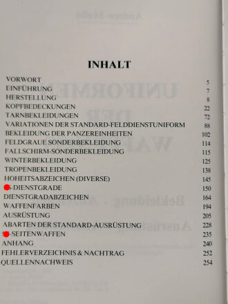 "Uniformen der Waffen-SS - Bekleidung, Abzeichen, Ausrüstung, Ausstattung", 255 Seiten, DIN A5, gebraucht