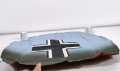 Balkenkreuz eines Lastensegler der Luftwaffe. Erbeutet von einem amerikanischen Soldaten, 56 x 63cm, mehrfach gefaltetes, einseitig aufschabloniertes Balkenkreuz