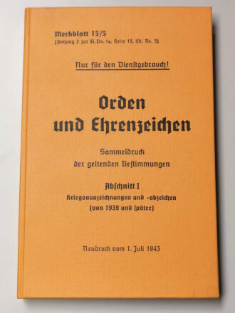 Sammeldruck "Merkblatt 15/5 - Orden und Ehrenzeichen...