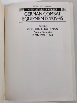 "German Combat Equipments 1939-45 (Men-at-Arms Series)", 47 pages, English language book, used good 