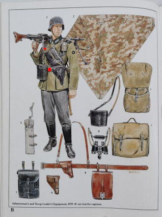 "German Combat Equipments 1939-45 (Men-at-Arms Series)", 47 pages, English language book, used good 