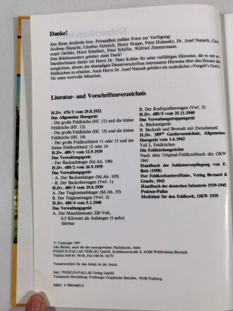 "Gulaschkanonen Feldküchen Bäckereien Zubehör und Ausstattung 1935-1945", 79 Seiten, über A5, gebraucht