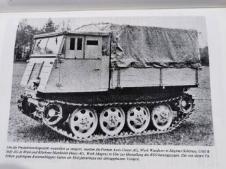 "Kettenschlepper der Wehrmacht 1935-1945 Raupenschlepper RSO Abschleppwannen und Bergepanzer Land-Wasser-Schlepper und Panzerfähre Beute-Kettenschlepper", 159 Seiten, über A5, gebraucht